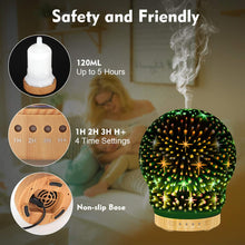 Load image into Gallery viewer, Essential Oil Diffuser3D Glass Stars Crystal Ball
