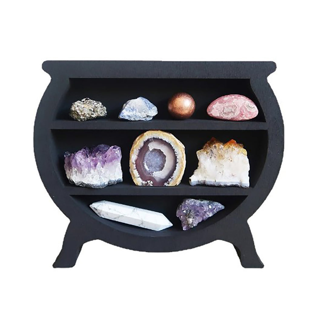 Cauldron wooden shelf