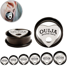 Load image into Gallery viewer, Surgical Steel Ouija Eyelet Flared Flesh Tunnel Ear Plug 10mm-30mm
