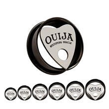 Load image into Gallery viewer, Surgical Steel Ouija Eyelet Flared Flesh Tunnel Ear Plug 10mm-30mm
