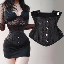 Load image into Gallery viewer, Witchy Under bust Corset Bustier Steel Boned Waist Trainer
