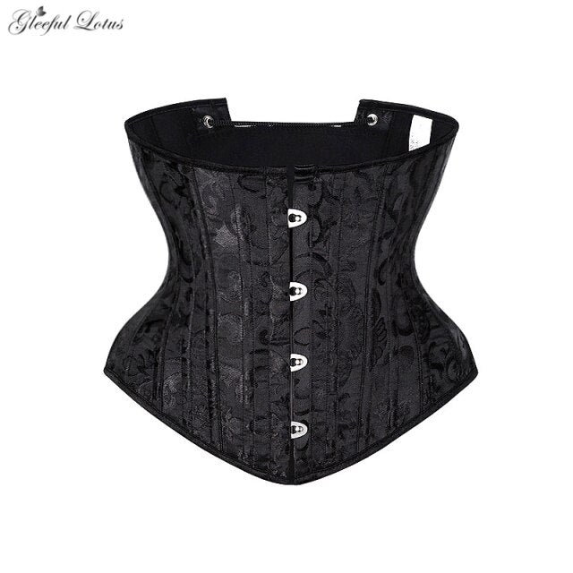 Witchy Under bust Corset Bustier Steel Boned Waist Trainer