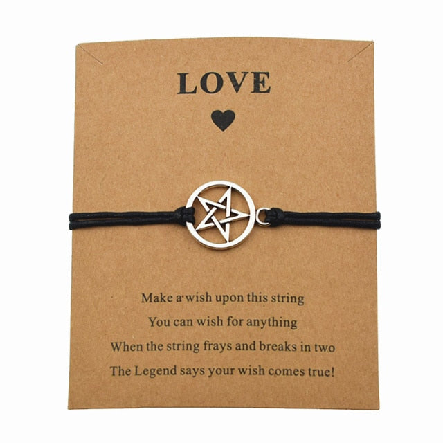 Wiccan Pentacle Pentagram Charm Bracelets