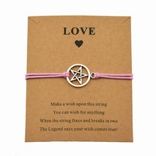 Load image into Gallery viewer, Wiccan Pentacle Pentagram Charm Bracelets
