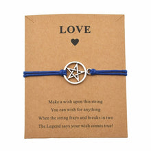 Load image into Gallery viewer, Wiccan Pentacle Pentagram Charm Bracelets
