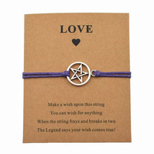 Load image into Gallery viewer, Wiccan Pentacle Pentagram Charm Bracelets
