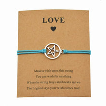 Load image into Gallery viewer, Wiccan Pentacle Pentagram Charm Bracelets
