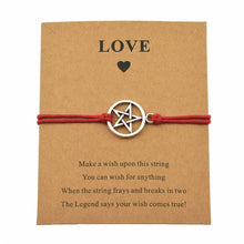 Load image into Gallery viewer, Wiccan Pentacle Pentagram Charm Bracelets
