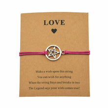 Load image into Gallery viewer, Wiccan Pentacle Pentagram Charm Bracelets
