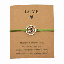 Load image into Gallery viewer, Wiccan Pentacle Pentagram Charm Bracelets
