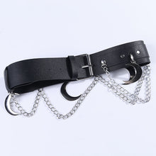 Load image into Gallery viewer, Metal Belt PU Leather Belt Crescent Moon
