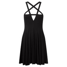 Load image into Gallery viewer, Pentagram Strap Gothic Dress
