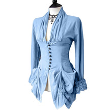 Load image into Gallery viewer, Medieval Corset Shirt Solid color V-neck long-sleeved top
