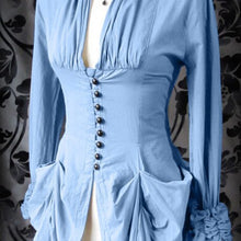 Load image into Gallery viewer, Medieval Corset Shirt Solid color V-neck long-sleeved top
