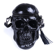 Load image into Gallery viewer, Gothic Skull Black Handbag Women
