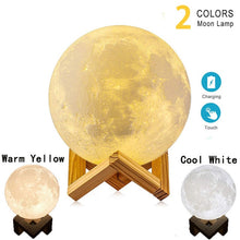 Load image into Gallery viewer, 3D Print Moon Lamp Night Light Creative Home Decor Globe
