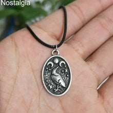 Load image into Gallery viewer, Odin Raven Amulet Viking Necklace
