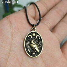 Load image into Gallery viewer, Odin Raven Amulet Viking Necklace
