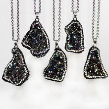 Load image into Gallery viewer, Druzy Cluster Electroplated With Crystal Necklace
