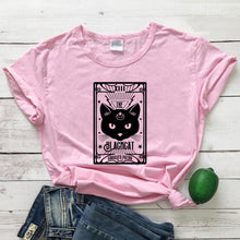 Load image into Gallery viewer, The Black Cat Crossed Paths T-shirt
