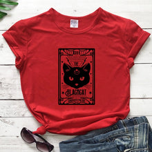 Load image into Gallery viewer, The Black Cat Crossed Paths T-shirt
