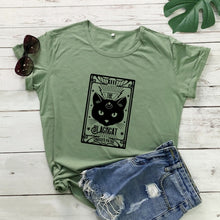 Load image into Gallery viewer, The Black Cat Crossed Paths T-shirt
