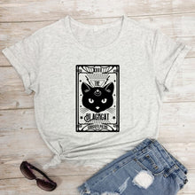 Load image into Gallery viewer, The Black Cat Crossed Paths T-shirt
