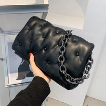 Load image into Gallery viewer, Leather Underarm Bag with Chain
