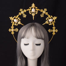 Lade das Bild in den Galerie-Viewer, Halo Crown Headpiece Gothic Goddess
