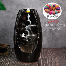 Load image into Gallery viewer, Incense Holder Ceramic Backflow Waterfall Smoke Incense Burner
