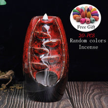 Load image into Gallery viewer, Incense Holder Ceramic Backflow Waterfall Smoke Incense Burner
