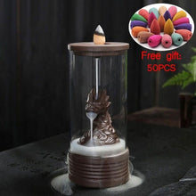 Load image into Gallery viewer, Incense Holder Ceramic Backflow Waterfall Smoke Incense Burner
