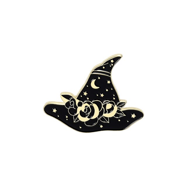 Cat Moon Hat Pins