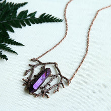 Load image into Gallery viewer, Witch Gothic Branch Crystal Necklace Quartz Pendant
