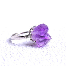 Load image into Gallery viewer, 1PC Natural Amethyst Cluster Ring Adjustable
