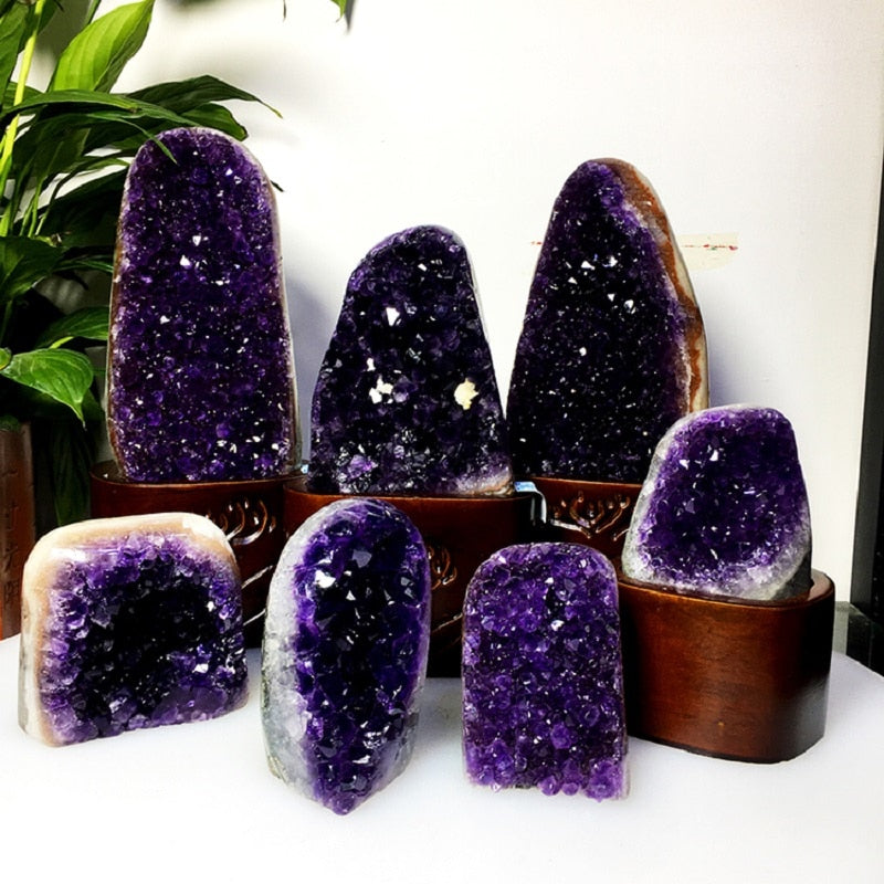 1pc Amethyst natural raw stone purple crystal cluster