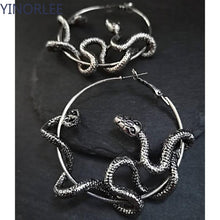 Load image into Gallery viewer, Goth Snake Hoop Earrings Wiccan Creative Gothic Jewelry
