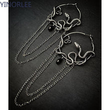 Load image into Gallery viewer, Goth Snake Hoop Earrings Wiccan Creative Gothic Jewelry
