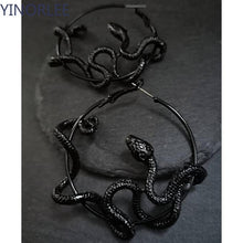 Load image into Gallery viewer, Goth Snake Hoop Earrings Wiccan Creative Gothic Jewelry
