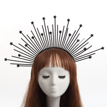 Load image into Gallery viewer, Gold Spike Halo Crown Headpiece
