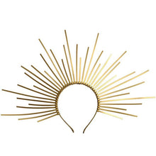 Load image into Gallery viewer, Gold Spike Halo Crown Headpiece
