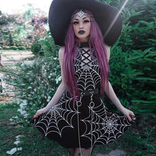 Load image into Gallery viewer, Off Shoulder Spiderweb Dress
