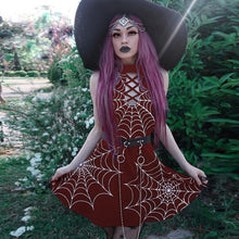 Load image into Gallery viewer, Off Shoulder Spiderweb Dress
