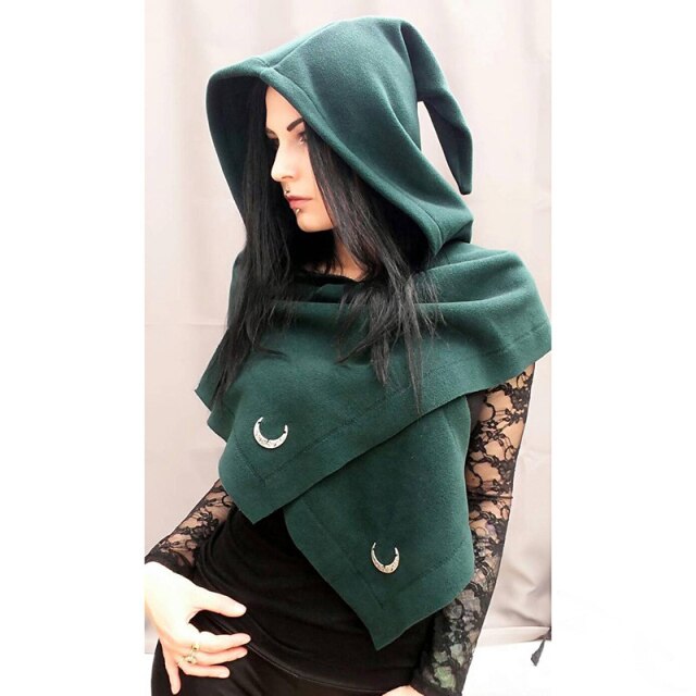 Scarf Hat One-Piece Cloak Medieval