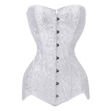 Lade das Bild in den Galerie-Viewer, Lace Up Corset 14 Steel Bones Long Torso Corsets
