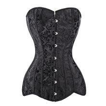 Lade das Bild in den Galerie-Viewer, Lace Up Corset 14 Steel Bones Long Torso Corsets
