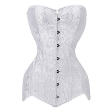 Lade das Bild in den Galerie-Viewer, Lace Up Corset 14 Steel Bones Long Torso Corsets
