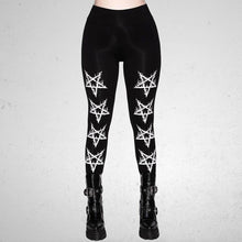 Load image into Gallery viewer, Black Star Leggings
