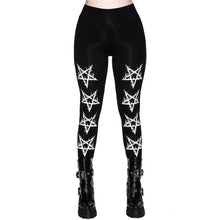 Load image into Gallery viewer, Black Star Leggings
