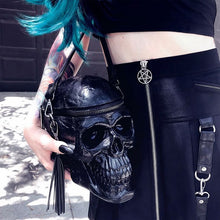 Load image into Gallery viewer, Gothic Skull Black Handbag Women
